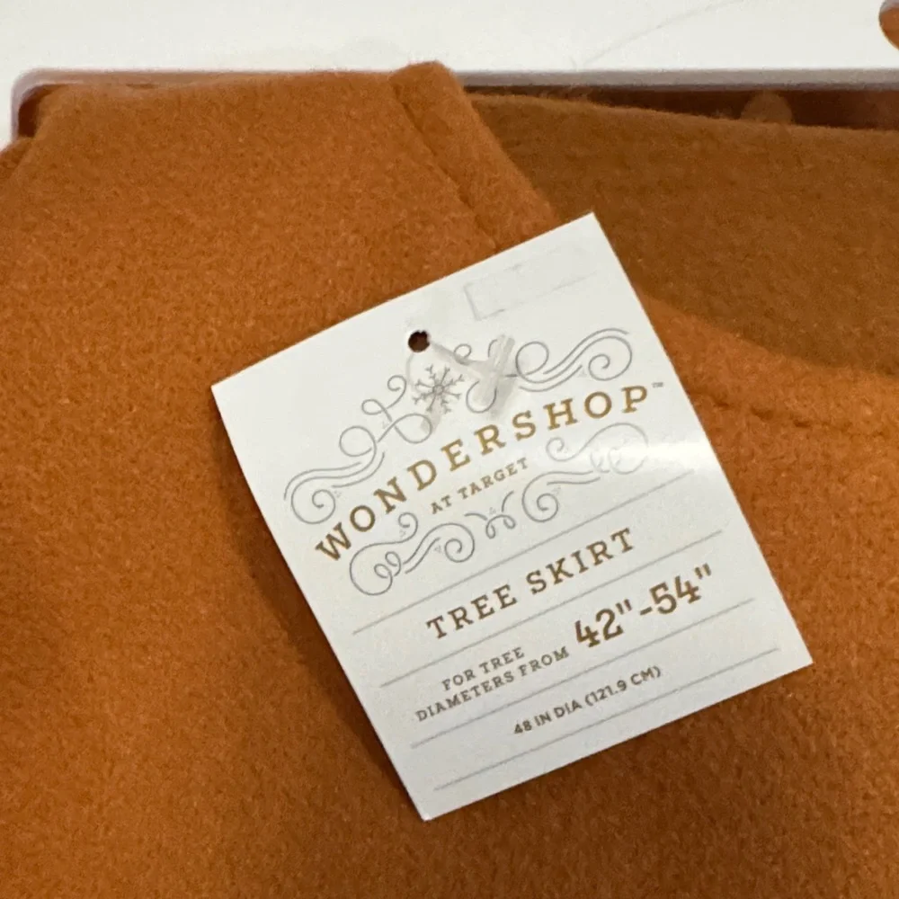 Wondershop Gingerbread House Tree Skirt in Warm Brown with White Accents